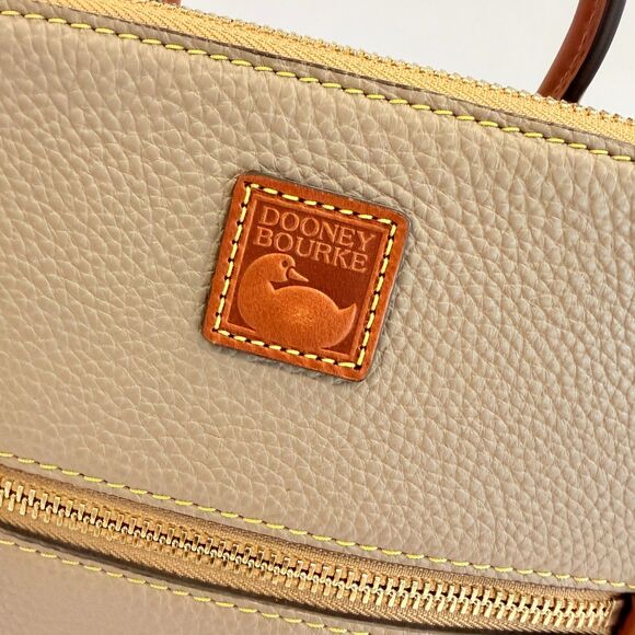 Dooney & Bourke Taupe Pebbled Leather Backpack Purse - Like New - Picture 7 of 13